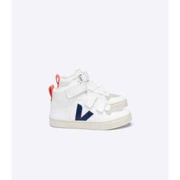 Veja V-10 MID CWL Høye Barn White/Blue/Orange | NO 707ILH